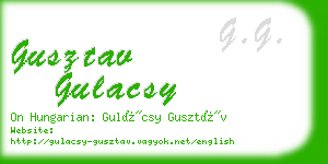 gusztav gulacsy business card